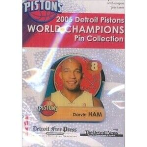 2005 Detroit Pistons NBA World Champions Pin - #8 Darvin Ham (Lakers Coach)